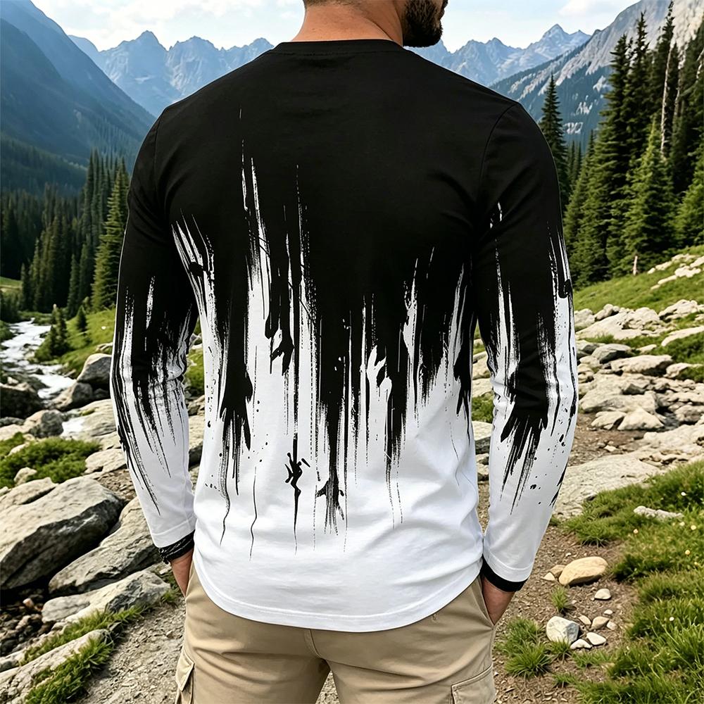 Camiseta Masculina de Manga Lo - Mens Fashion Streetwear avaliação e preço