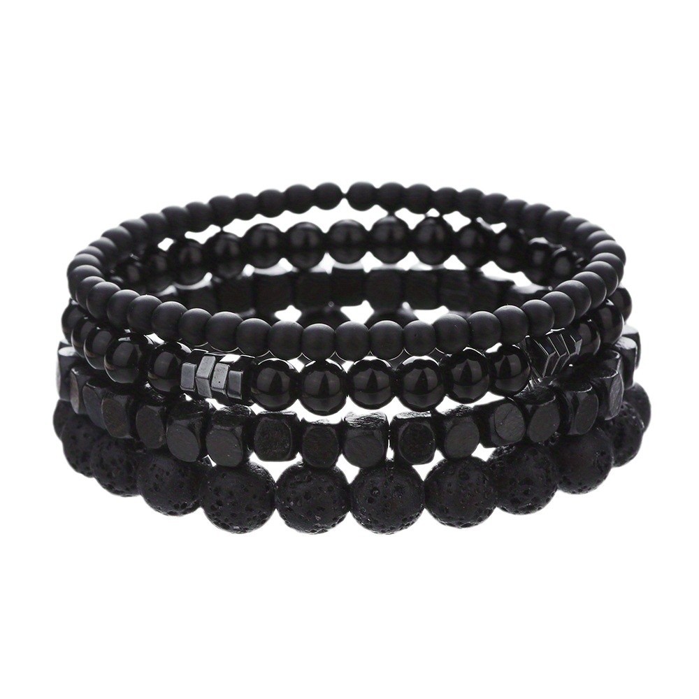 4 pçs/set preto gal pedra vulc - Mens Fashion Combination avaliação e preço